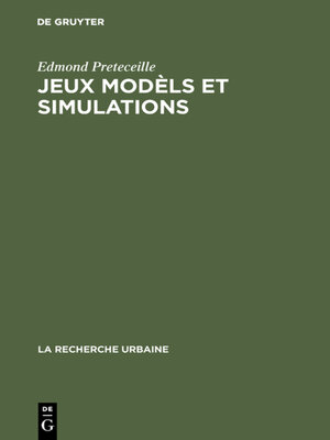 cover image of Jeux modèls et simulations